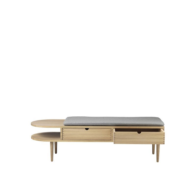 F24 Solid Wood Storage Bench, 15.75" H x 57.09" W x 17.72" D