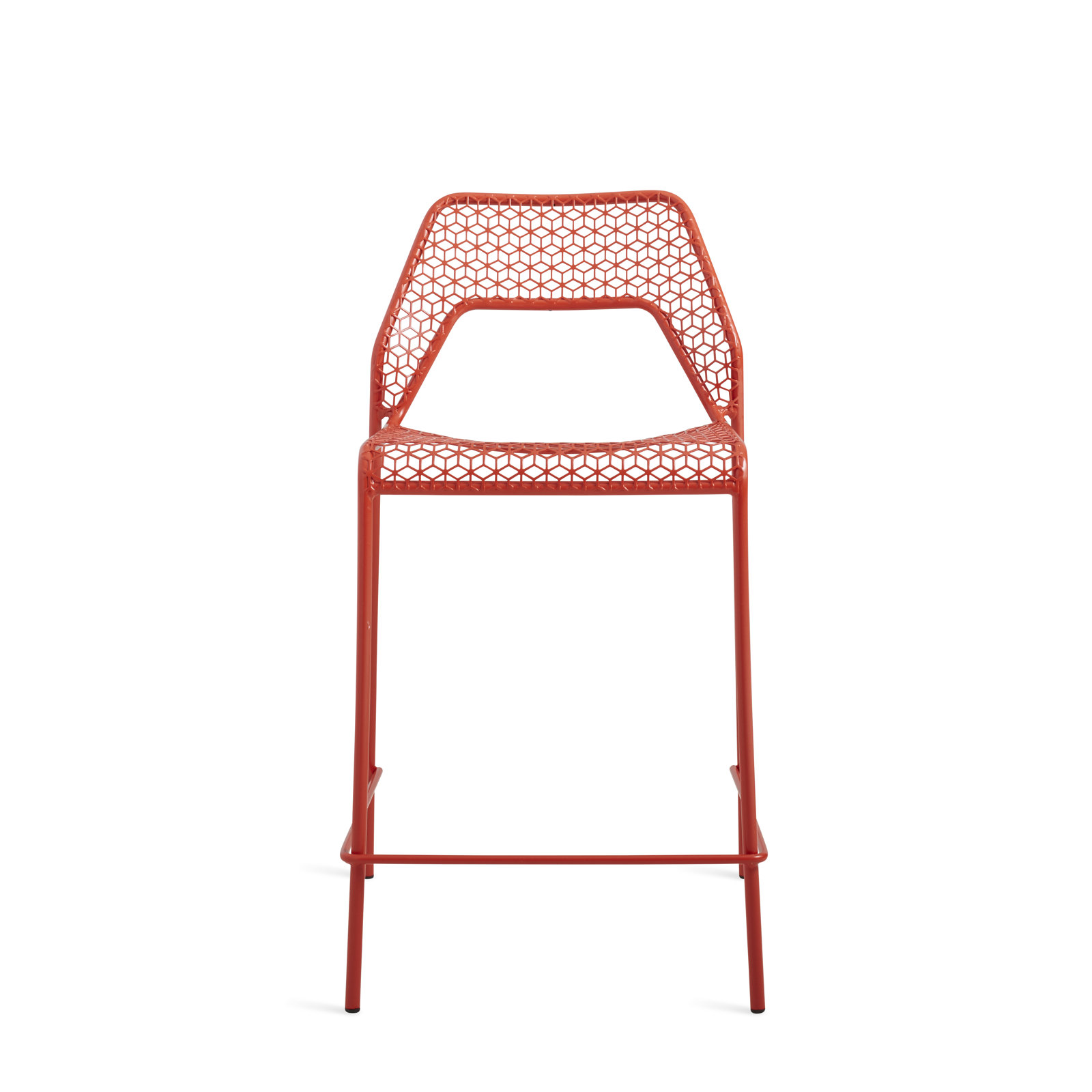 Hot Mesh Outdoor Bar Stool, Humble Red, Counter Stool (24.4" Seat Height)