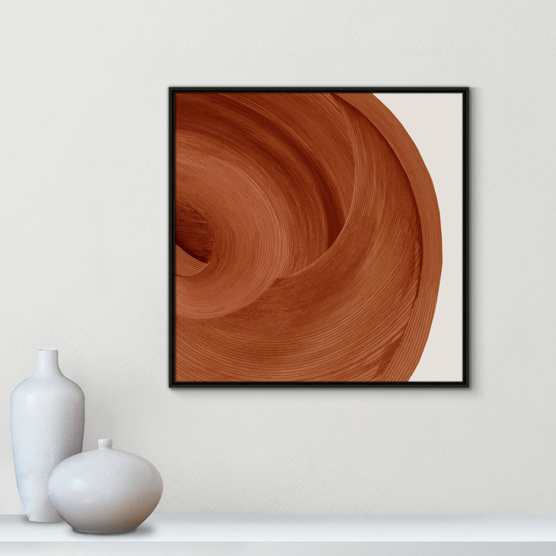 Thormond Affogato - Cadre flottant, reproduction d'art sur toile, H 31,5 po x l 31,5 po x P 2 po, Espresso