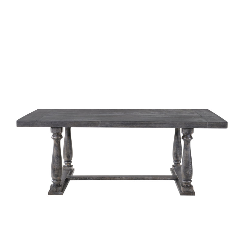 Table de salle à manger en chêne gris patiné