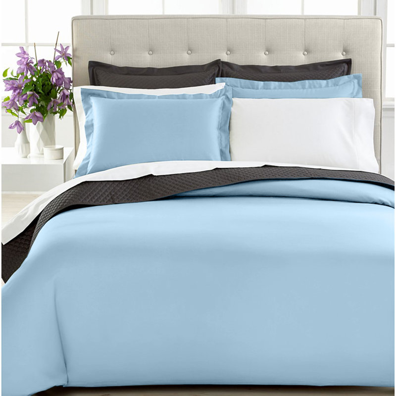 Modern & Contemporary Duvet Cover, Blue, Full/Queen Duvet Cover + 2 Standard Shams