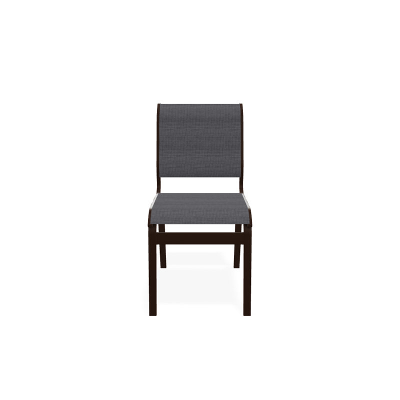 Chaise d'appoint de salle à manger Hiraku, Kona texturé, Étain Augustine