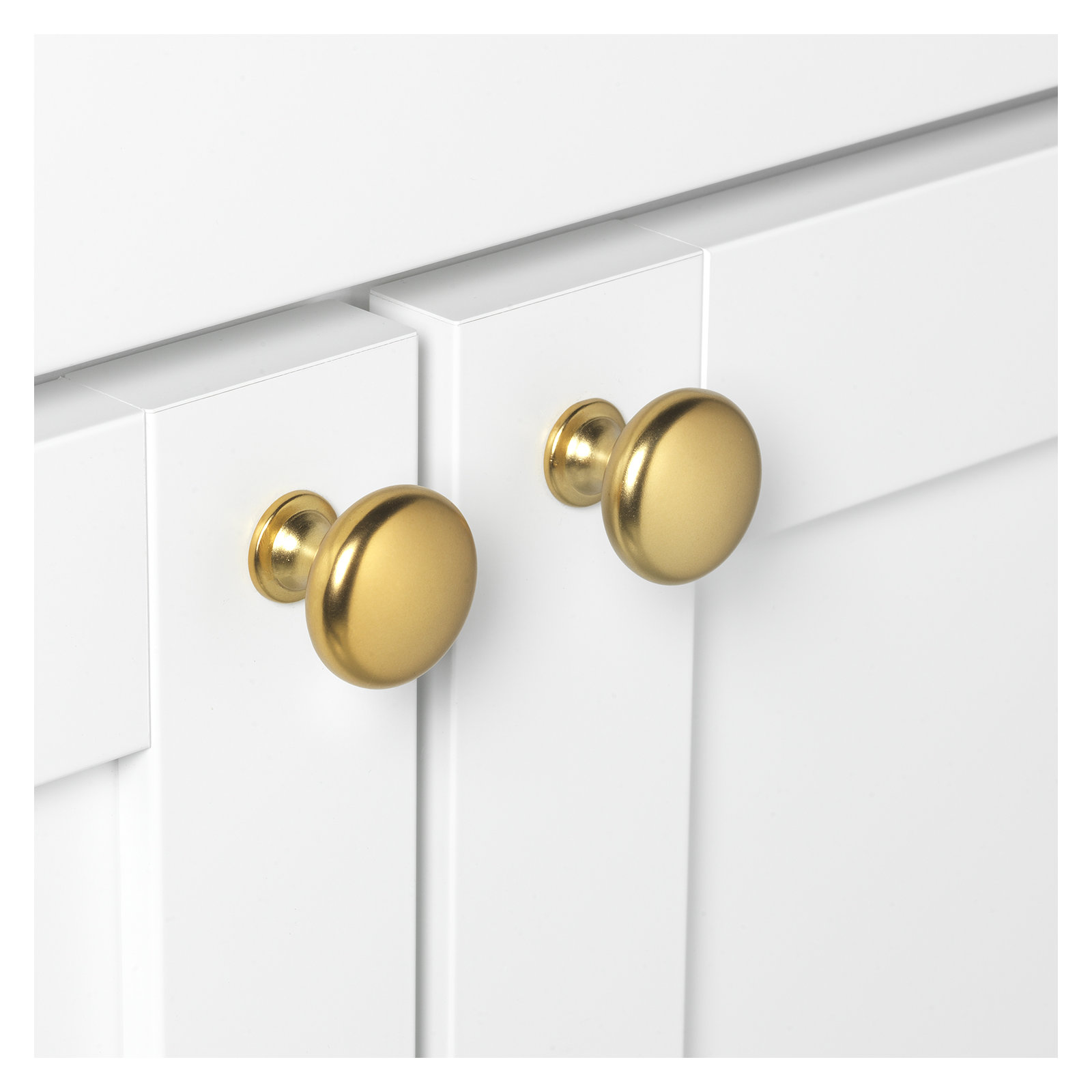 Classic  Mushroom Knob, Brass Gold