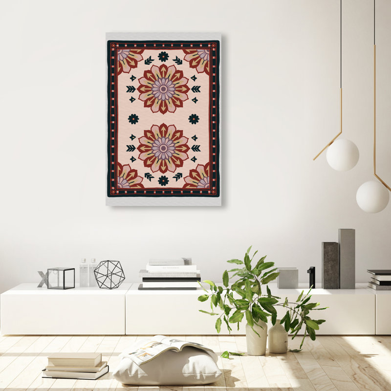 Midnight Damask Canvas Floral & Botanical Print by Oliver Gal, Black Frame, 10 x 15, 30"H x 20"W, Gallery Wrapped
