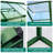 Heavy-Duty Polycarbonate Walk-In Greenhouse for Outdoors with Aluminum Frame, Adjustable Roof Vent, Lockable Sliding Door, Secure Handle & Plastic Window Opener for Garden or Patio, 8x12 FT (Green)-125367281-125367282