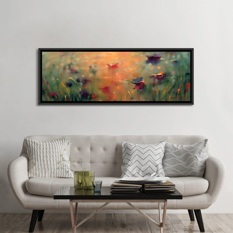 «Mystical Memory», reproduction d'impression sur toile tendue, H 12 po x l 36 po x P 1,5 po, Cadre noir