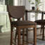 Ensemble de 2 chaises rembourrées en noyer et chocolat noir