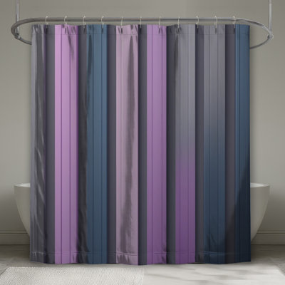 Vertical Striped Panels Shower Curtains Extra Long