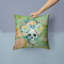Coussin intérieur/extérieur crâne avec fleurs-86473327