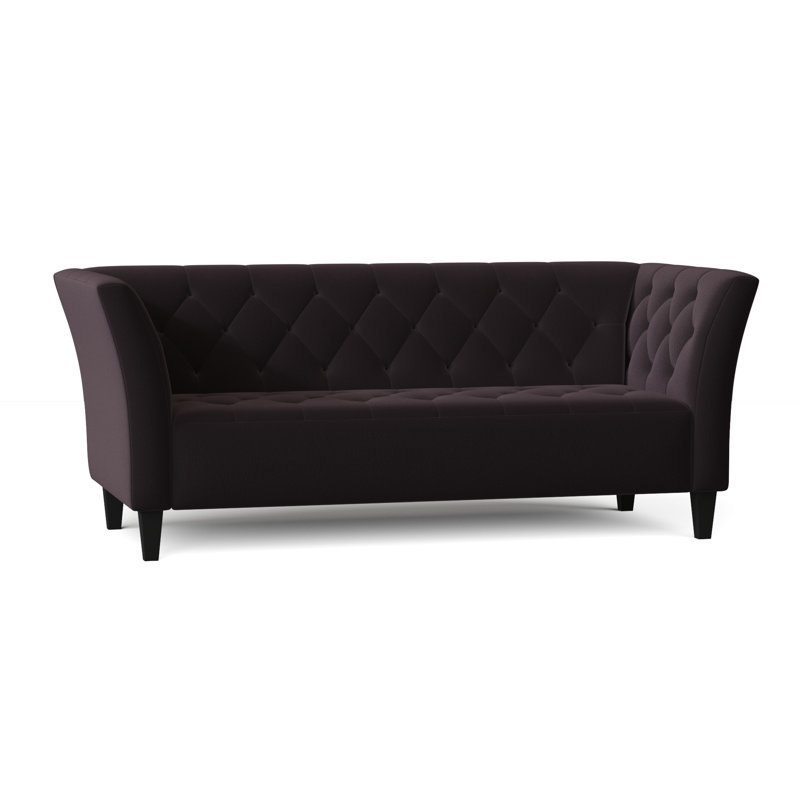 Carruth Upholstered 76'' Sofa, Bella Aubergine Performance Velvet
