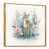Toile avec cadre flottant or