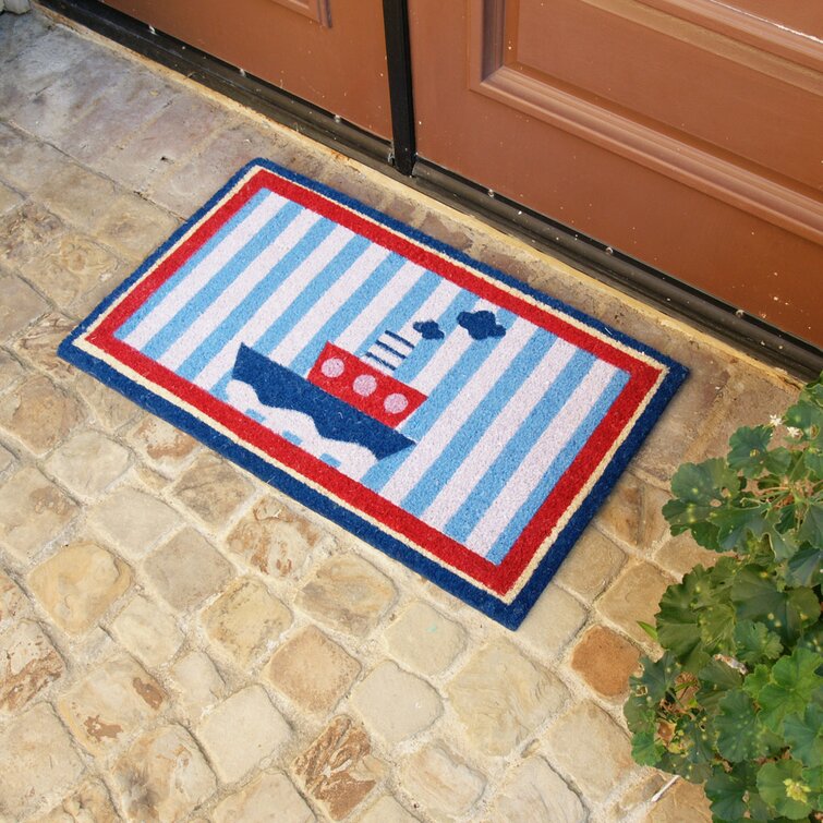 Extra Durable Striped Front Door Mat Outdoor - Rubber Doormat Indoor - Non-Slip Doormat Rug (30 x 18) Back Front Doormat - Welcome Mat - Easy Clean