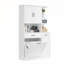 Grande armoire de rangement autoportante avec tiroirs et tablettes réglables-1731432296