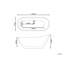 1700mm x 750mm Freestanding Soaking Acrylic Bathtub