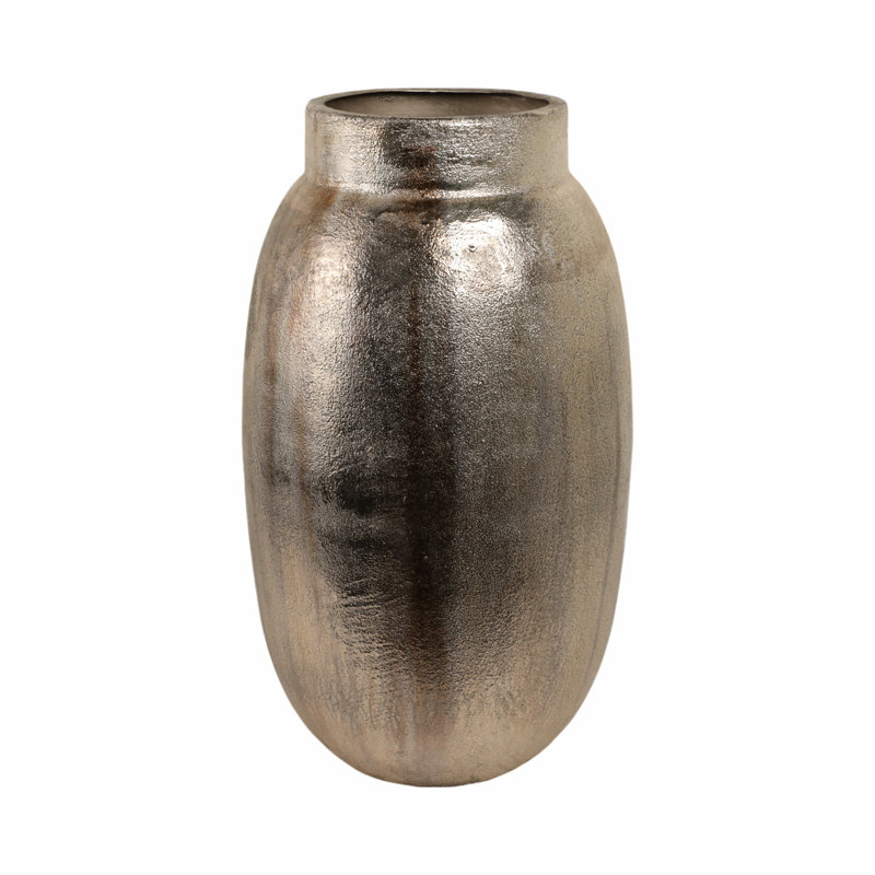 24" Noatak Large Antique Vase, Silver