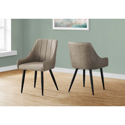 Dining Chair, Set Of 2, Side, Upholstered, Kitchen, Dining Room, Fabric Metal, Contemporary, Modern