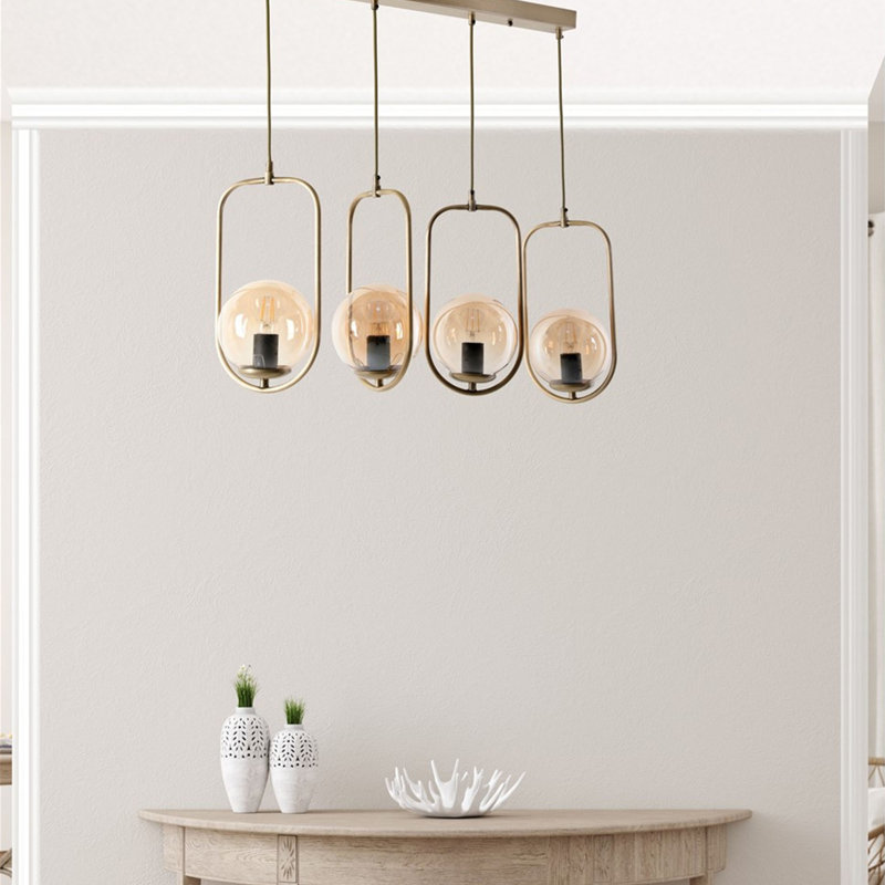 Whiling 4 - Light Kitchen Island Pendant, Gold, Copper