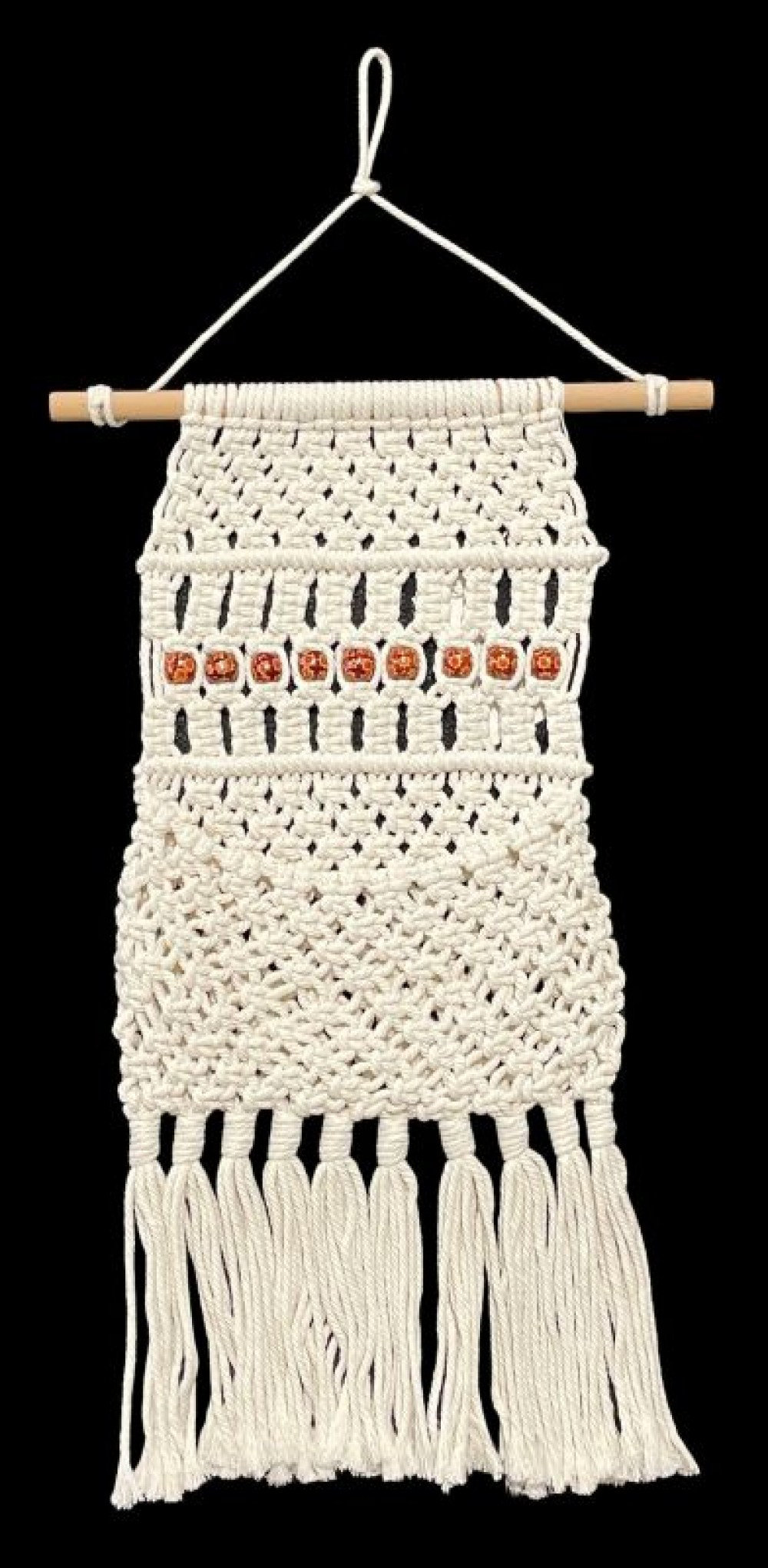 Dakota Fields Macrame With Fringes And Beads Wall Decor | Wayfair