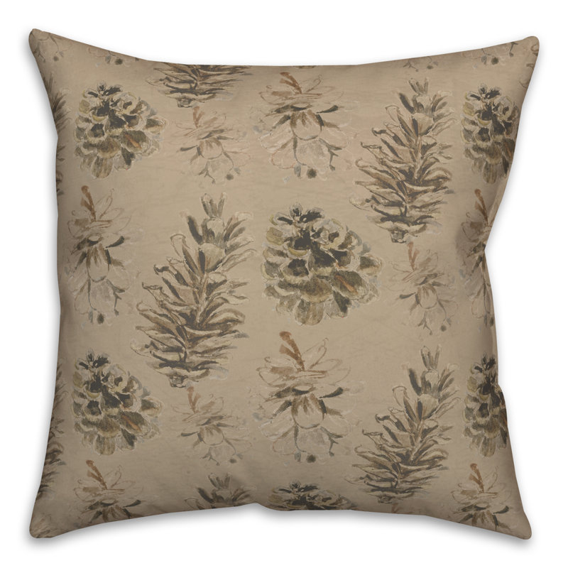  Coussin Floral, Brun