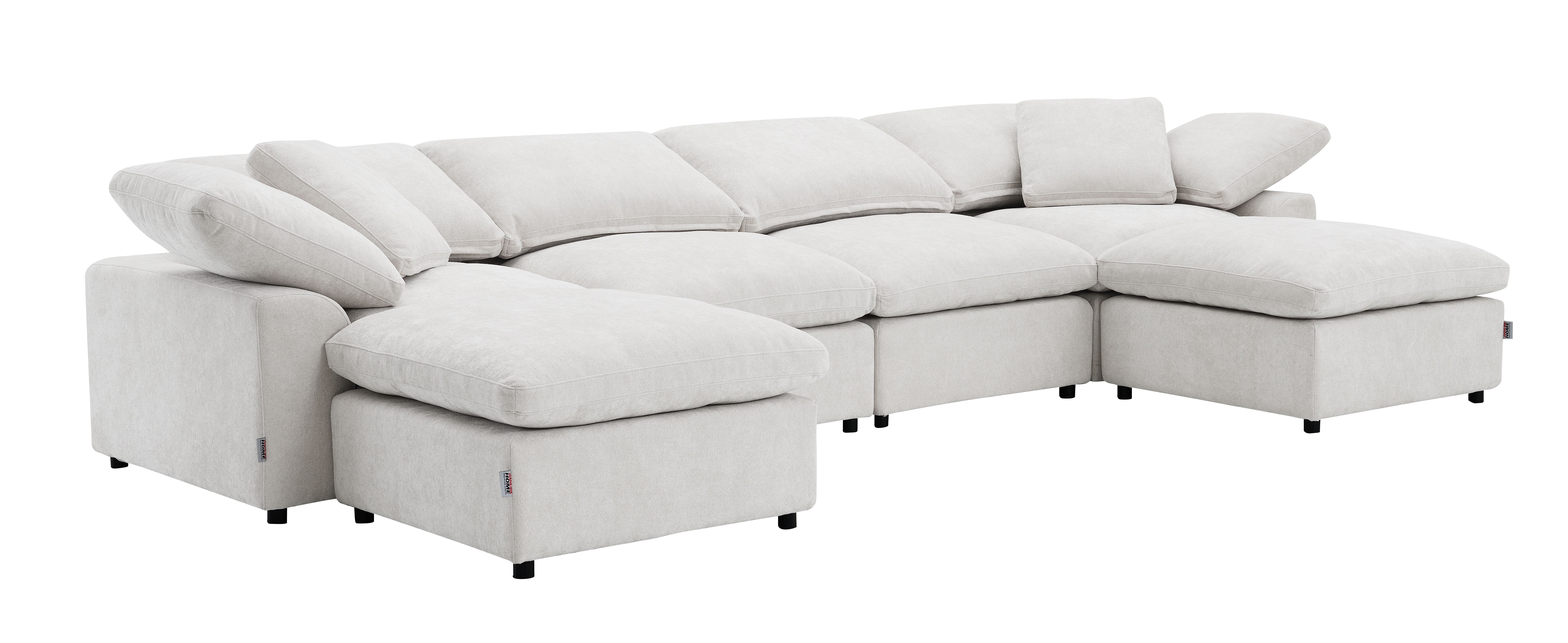 Hokku Designs Camile 6-piece U-shape Modular Sectional Sofa | Wayfair