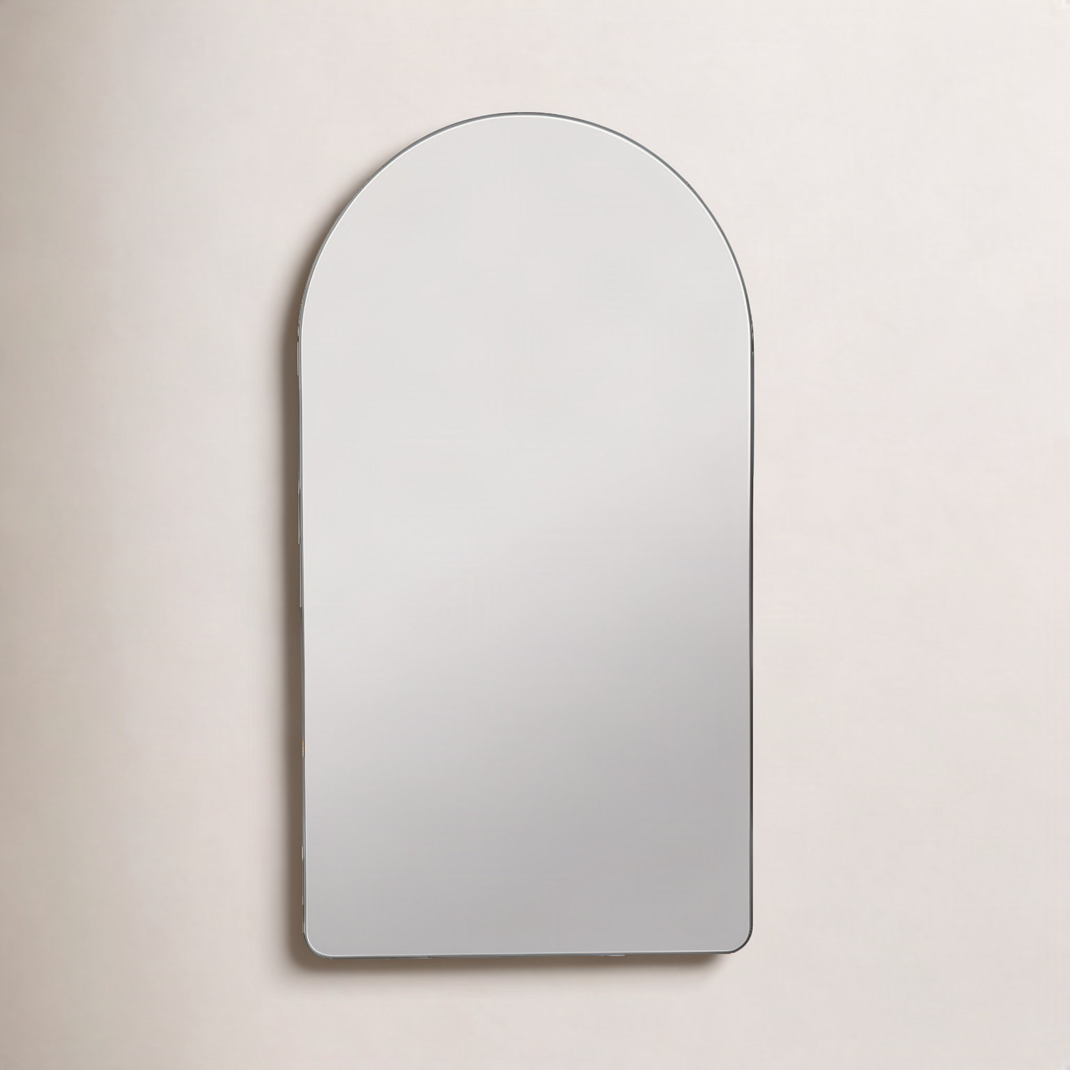 Eaton Arched Recessed Medicine Cabinet, Sliver