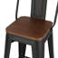 Mccray Set of 4 Metal Frame Industrial Style High Chair Bar Stool