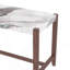 Ensemble de table de salle à manger 3 pièces à hauteur de comptoir pour 2 personnes, table de bar en faux marbre et 2 chaises rembourrées, ensemble de salle à manger moderne de style Mid-Century pour la salle à manger, cuisine de pub, petite place