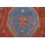 Tapis traditionnel tribal orange en laine 4 x 7