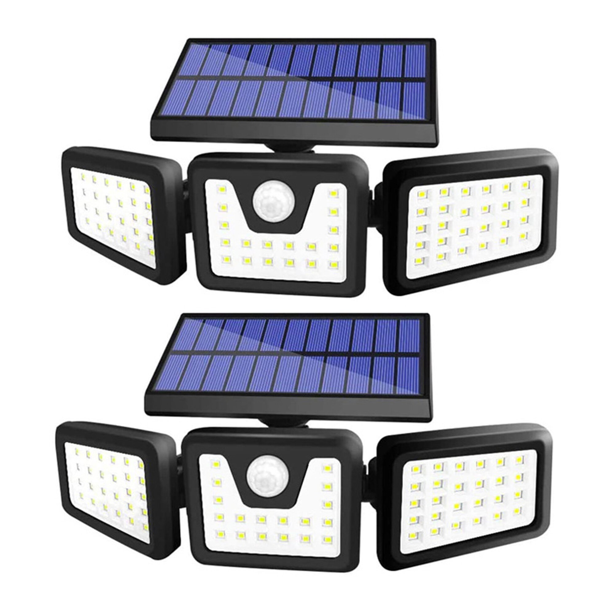 Neat Market 3 - Head Solar Powered Outdoor Security Flood Light with ...