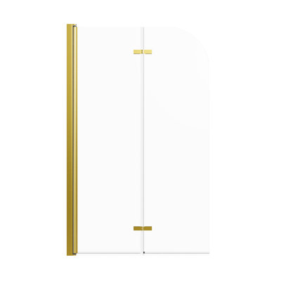 34 Inch Wide 58 High Pivot Bathroom Shower Tub Door, 1/4"  6Mm  Clear Tempered Glass, Fixed Clamps, Lifting Structure 34" W X 58" H Folding Bathtub Thick Reversible Installation, Clamps