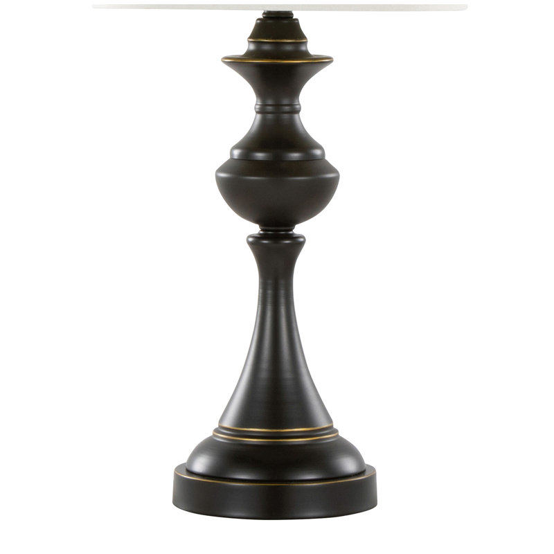 Montgomery 29" Contemporary Table Lamp with Off-White Linen Shade from Grandview Gallery by LumiSource - Set of 2, Bronze