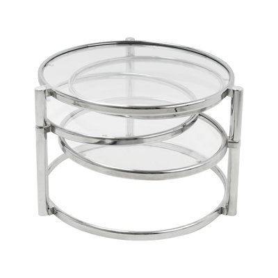 Glass Top Sled End Table