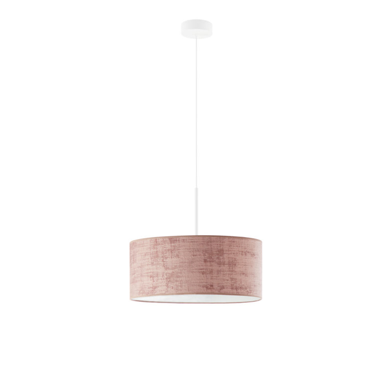 SINTRA VELUR FI 40 CM - Light Drum Pendant, White, Pink