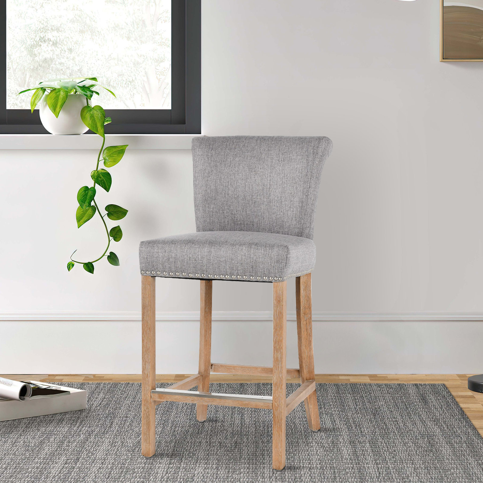 Ashland Bar Stool, Gray