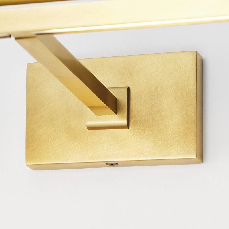 Kal Dimmable LED Wall Mounted Picture Light, Natural Brass