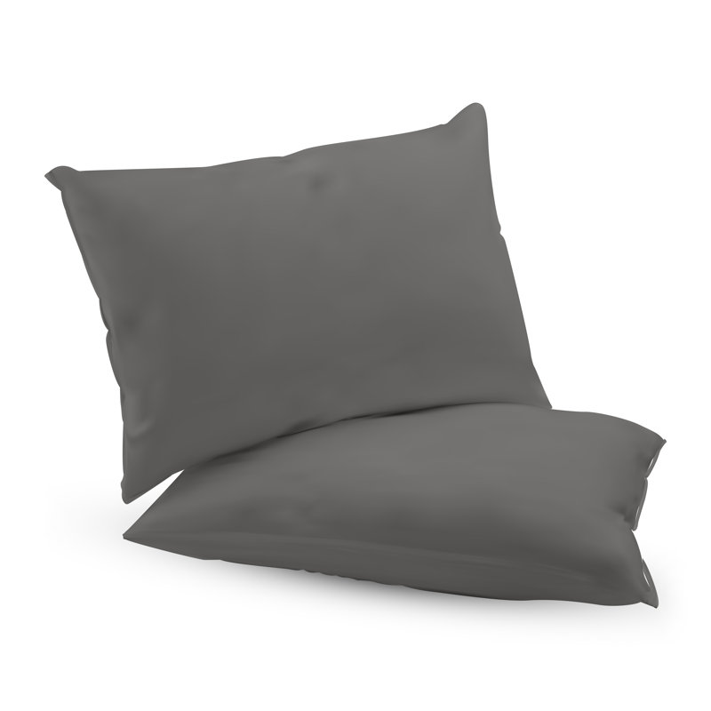 2 Piece Microfiber / Polyester Guest Room Pillowcase Case Pack, King, Gray