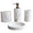 Bathroom Accessories Set,Marble Design Toothbrush Holder,Farmhouse Bathroom Decor,4 Pcs Resin Gift Set Apartment Necessities, Contain Toothbrush Cup,Soap Dispenser,Soap Dish,Tumbler