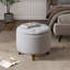 Tabouret de rangement rond avec repose-pieds-219487002