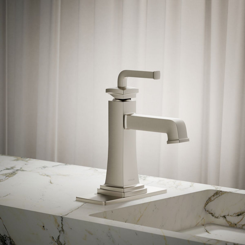 Riff Single-Handle Bathroom Sink Faucet, Vibrant Brushed Nickel, 0.5 GPM