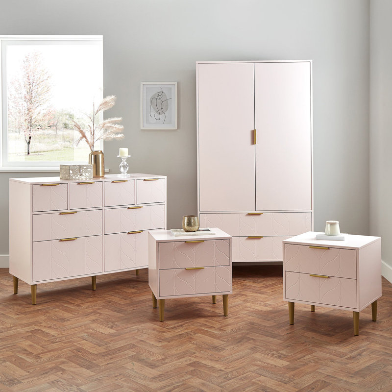Adams Piece Bedroom Set, Pink