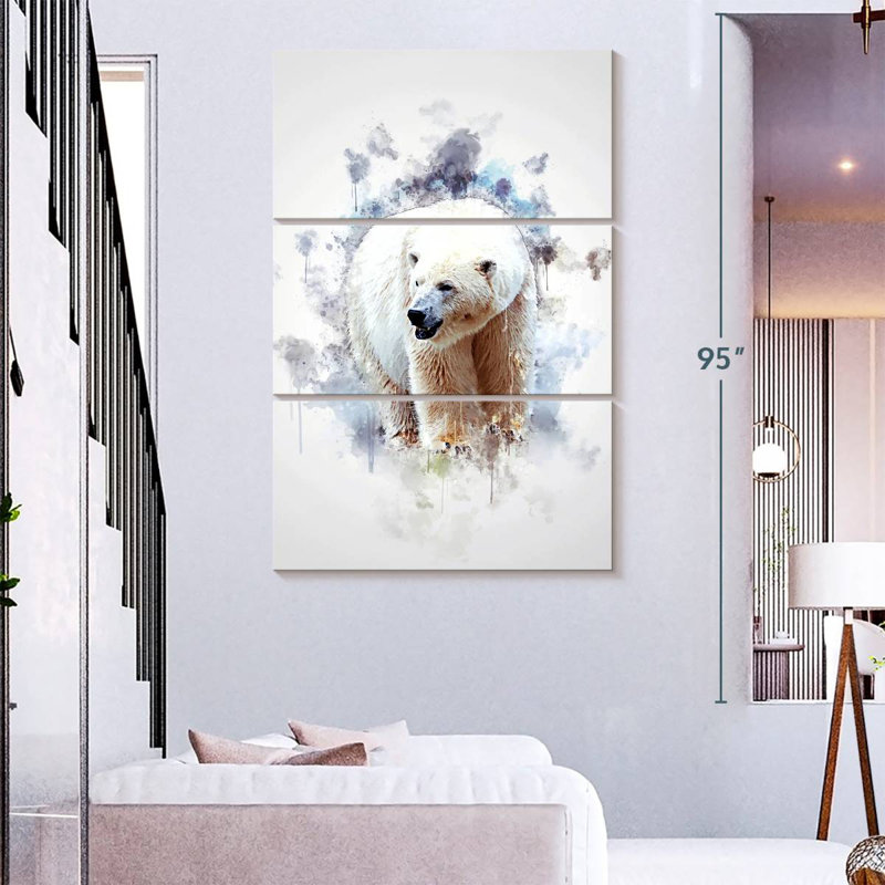 Brampt Colored Polar Bear, 32" H x 20" W