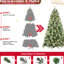 Arbre de Noël de 9 pi avec 700 lumières à DEL blanc chaud, 2518 pointes d'aiguille dure, 122 branches de pin et structure stable mixte à assemblage à charnières