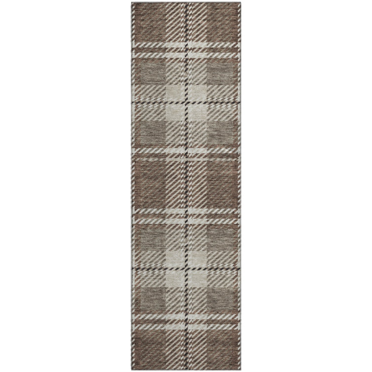 Premium Machine Washable Prisco Brown Rug