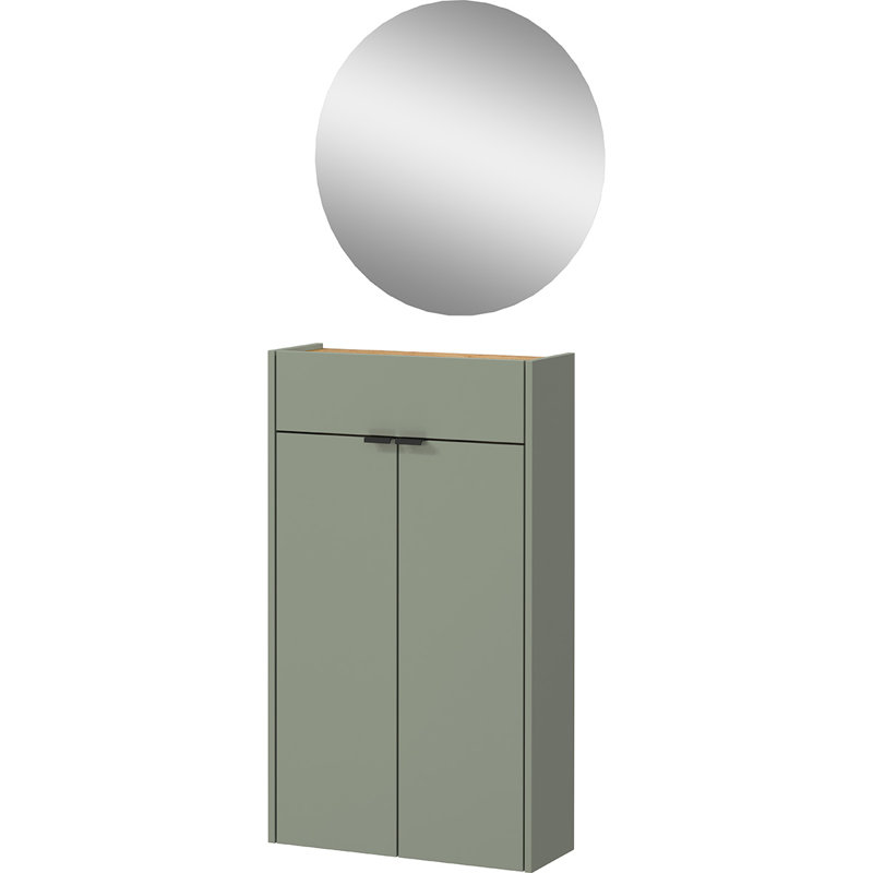 Soza 10 Pair Shoe Storage Cabinet, Taupe Green