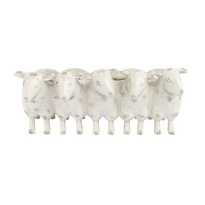 Farmhouse Resin Sheep Planter