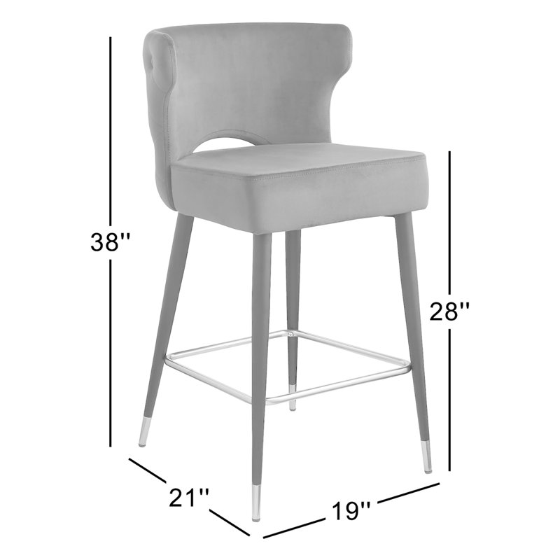 Tabouret de bar 28 po Jeannina, Gris, 2