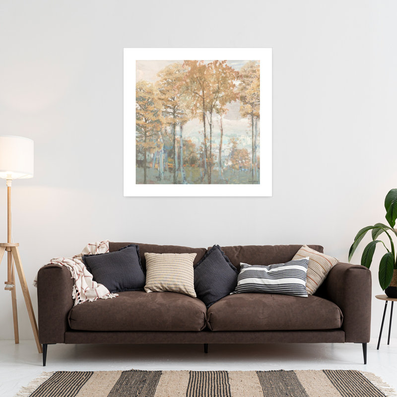 Art contemporain avec des arbres abstraits, H 36 po x l 36 po