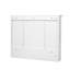 Armoire de rangement murale 35 po 2 en 1 avec 5 tablettes réglables et charnières à fermeture en douceur