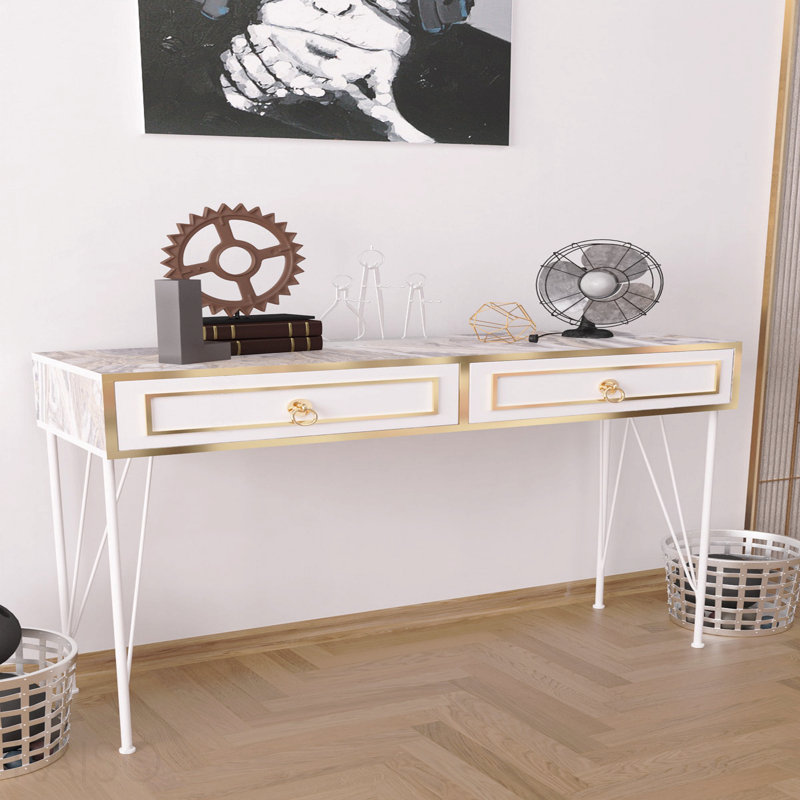 Console Ardeno, base en bois, pieds en métal - standard