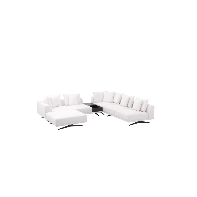 Canapé sans fin, Mélange de polyester blanc Avalon